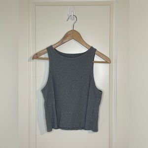 Gray crop top